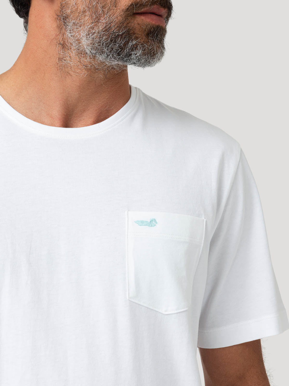 Polera Algodón Orgánico Hombre Basicpoc Blanco Rockford