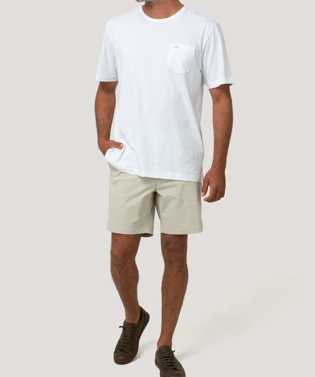 Polera Algodón Orgánico Hombre Basicpoc Blanco Rockford