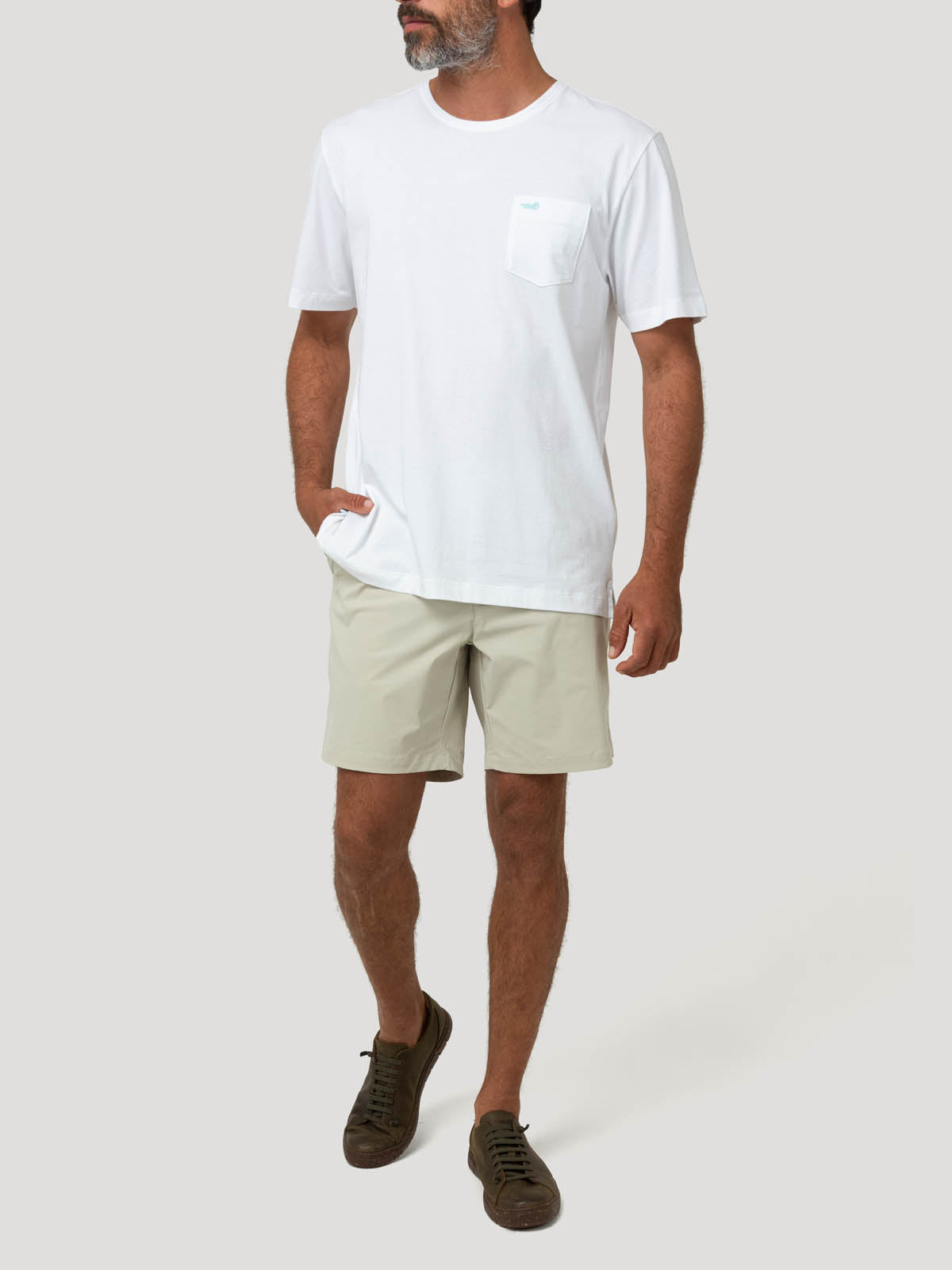 Polera Algodón Orgánico Hombre Basicpoc Blanco Rockford