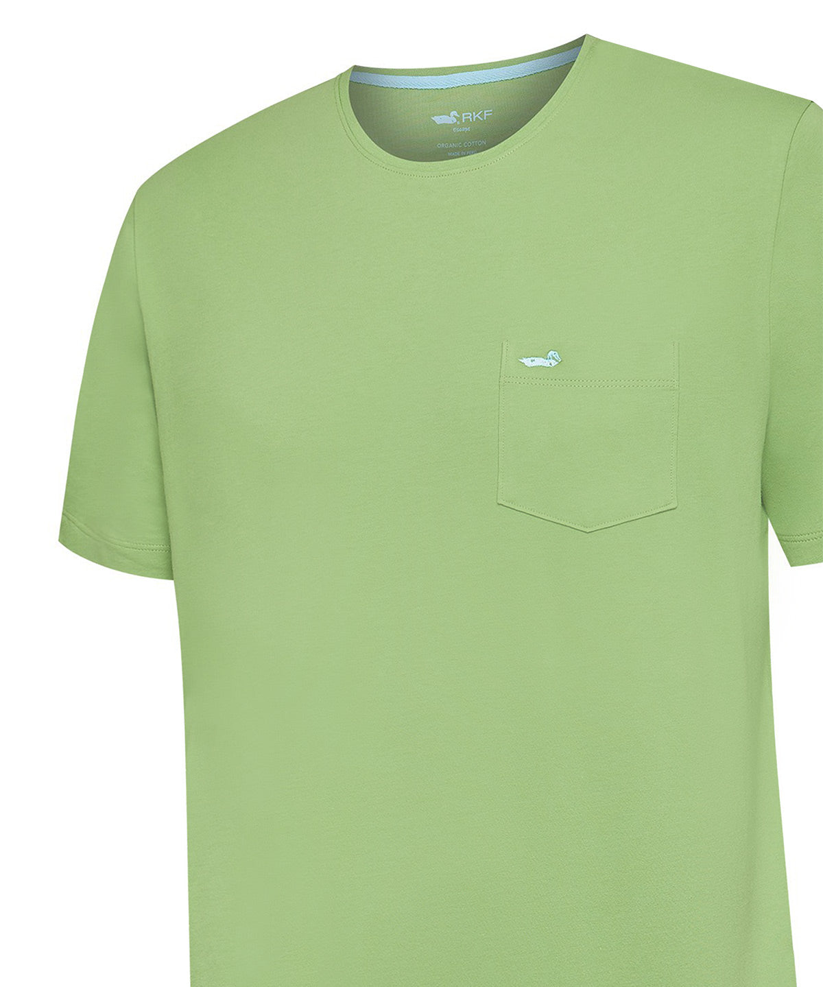 Polera Algodón Orgánico Hombre Basicpoc Verde Rockford