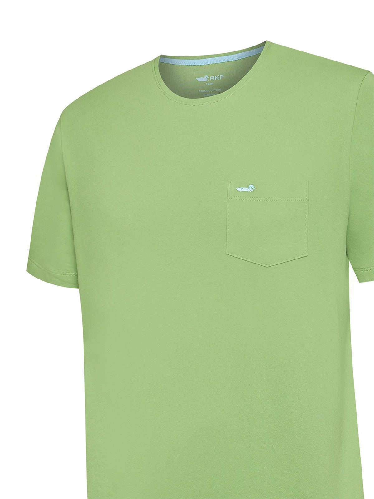 Polera Algodón Orgánico Hombre Basicpoc Verde Rockford