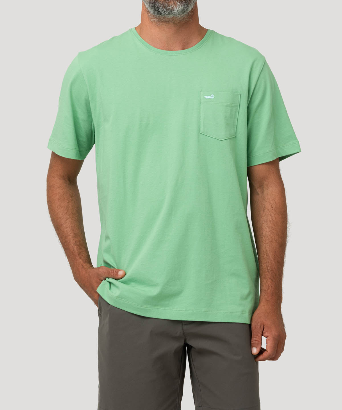 Polera Algodón Orgánico Hombre Basicpoc Verde Rockford