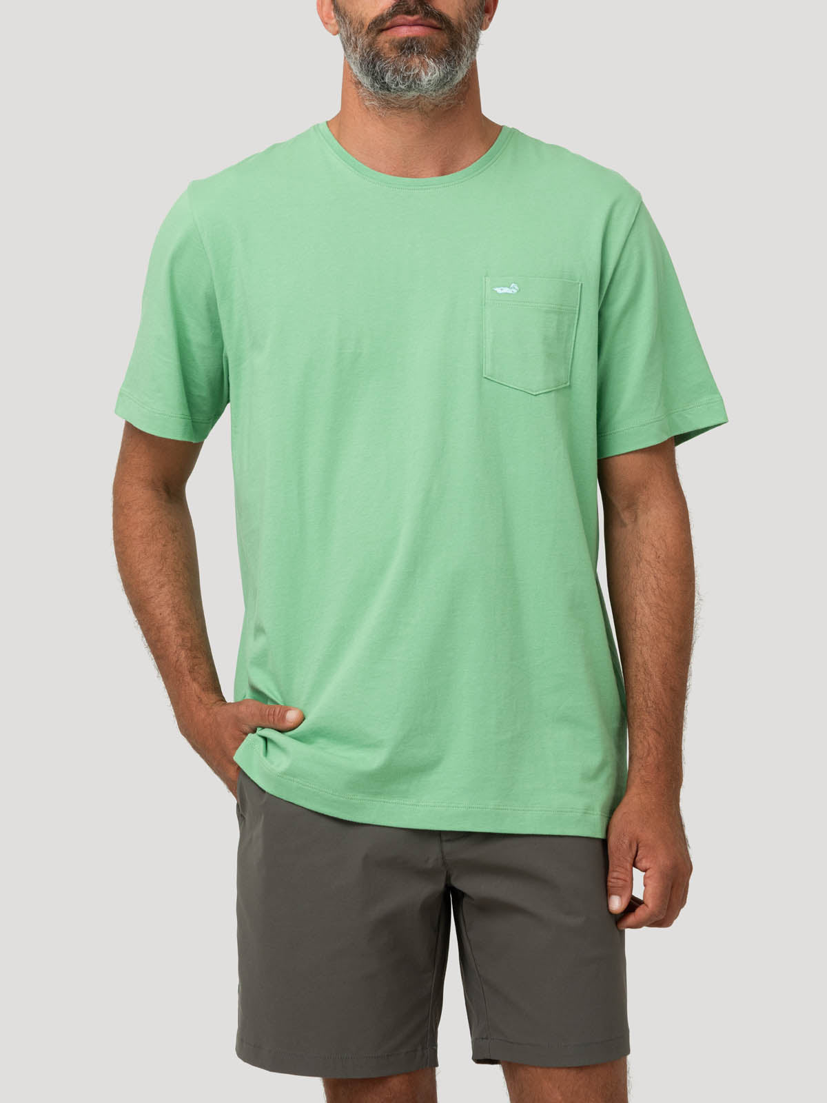 Polera Algodón Orgánico Hombre Basicpoc Verde Rockford