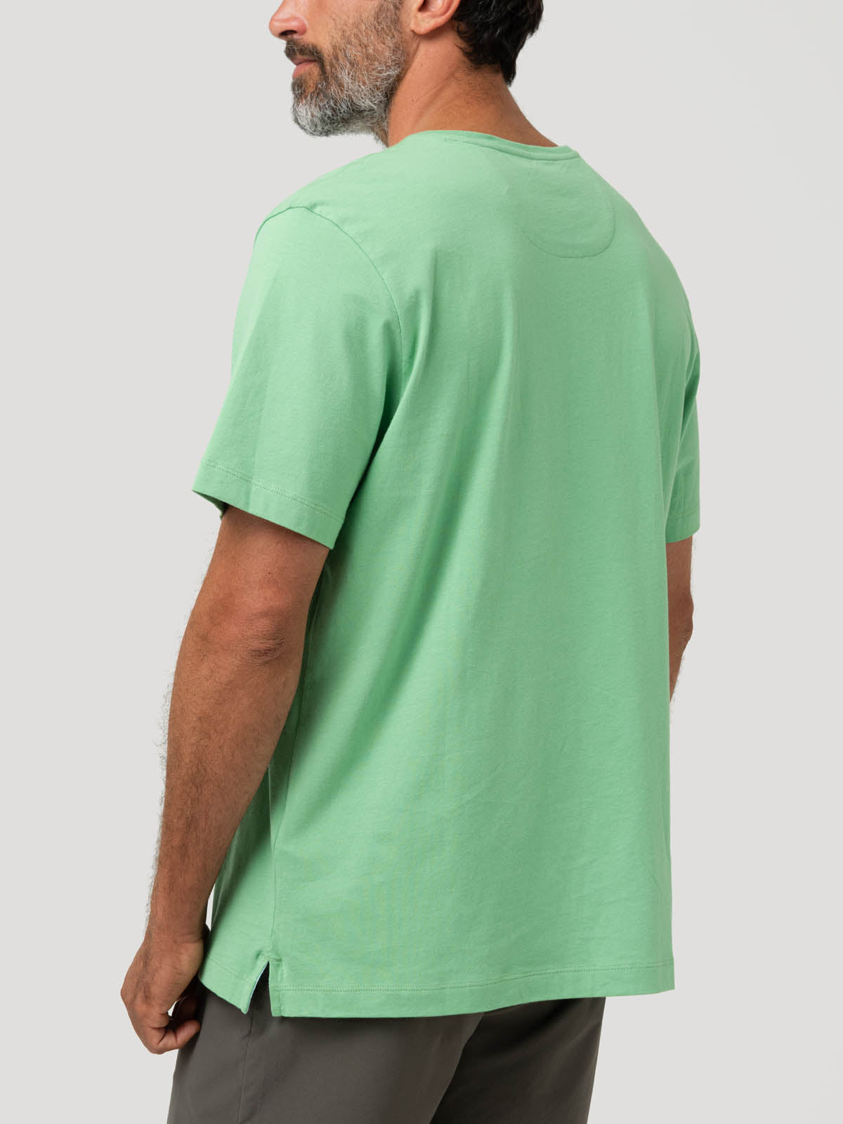 Polera Algodón Orgánico Hombre Basicpoc Verde Rockford