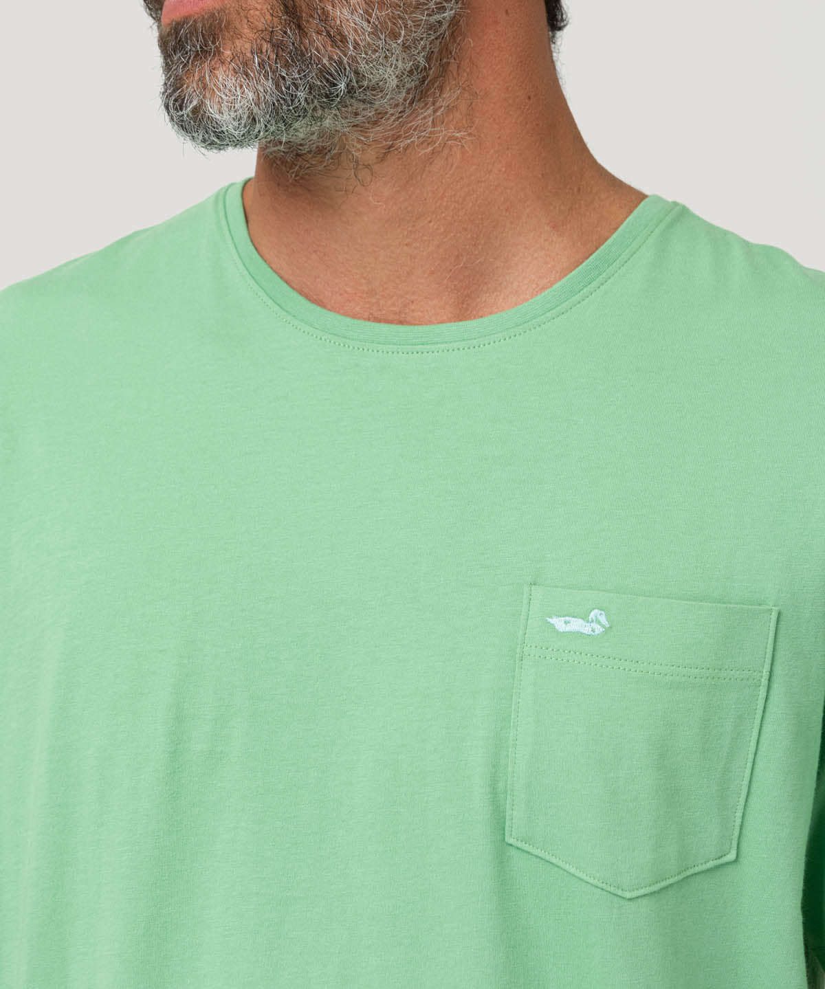 Polera Algodón Orgánico Hombre Basicpoc Verde Rockford