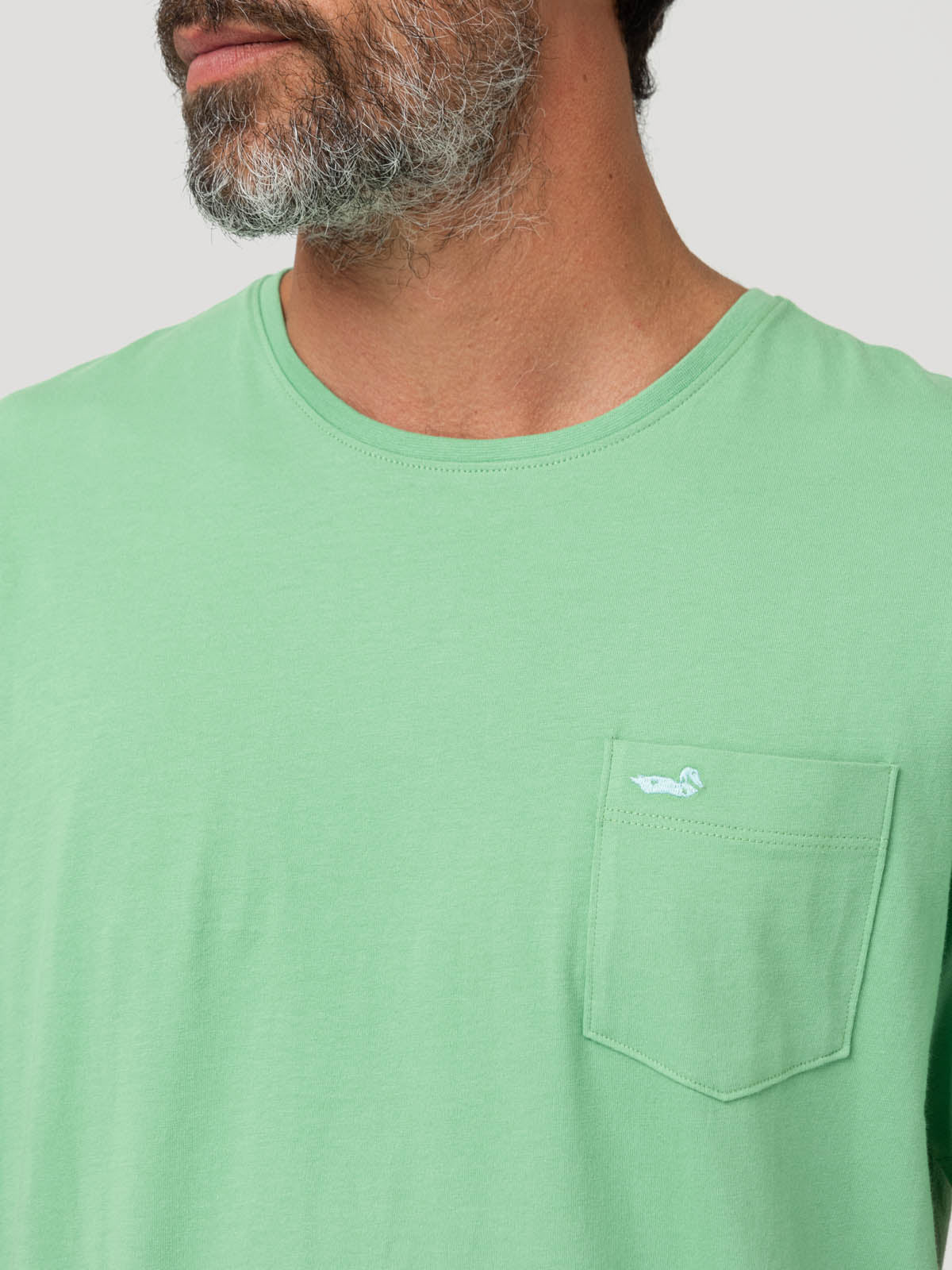 Polera Algodón Orgánico Hombre Basicpoc Verde Rockford