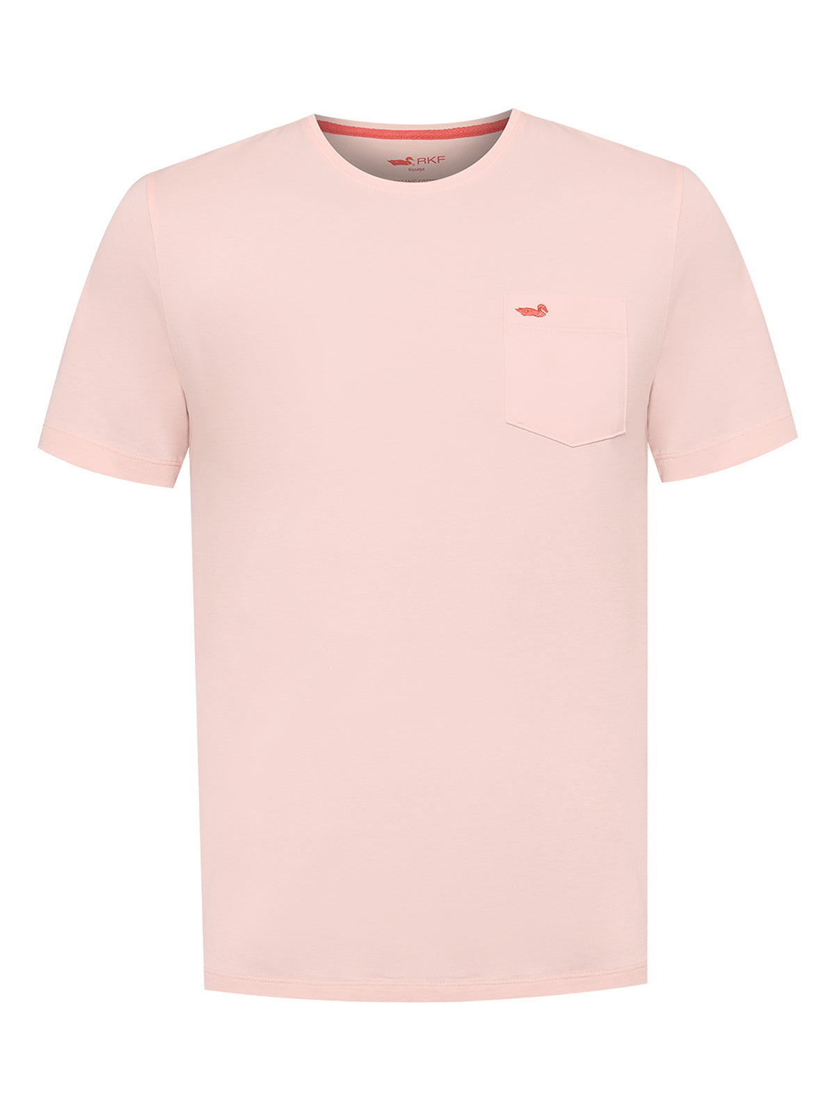Polera Algodón Orgánico Hombre Basicpoc Naranjo Rockford