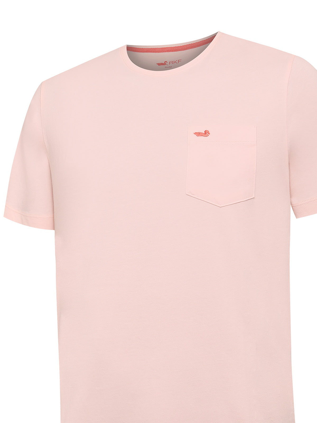 Polera Algodón Orgánico Hombre Basicpoc Naranjo Rockford