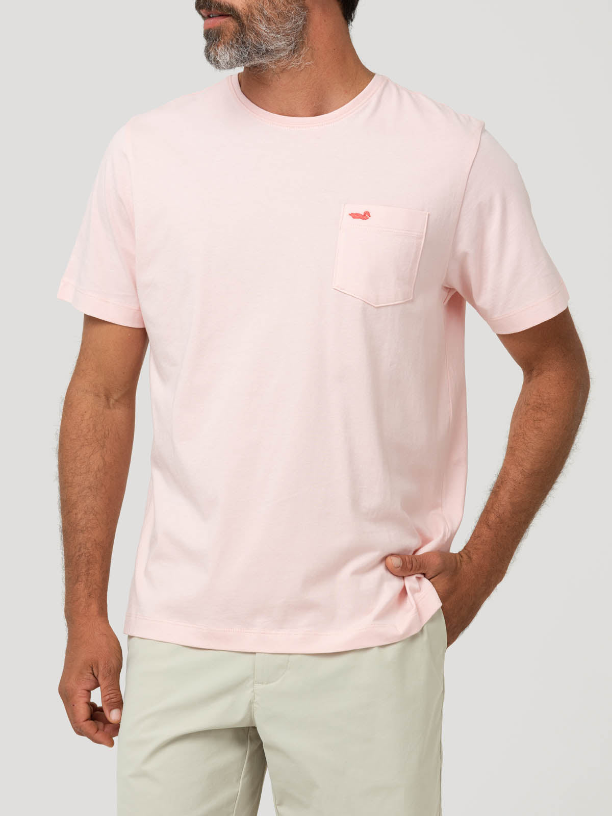 Polera Algodón Orgánico Hombre Basicpoc Naranjo Rockford