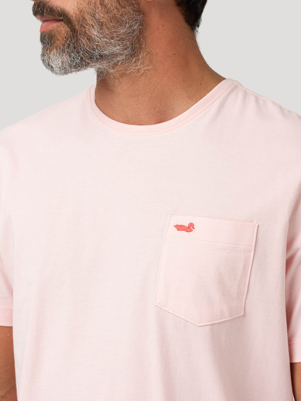 Polera Algodón Orgánico Hombre Basicpoc Naranjo Rockford