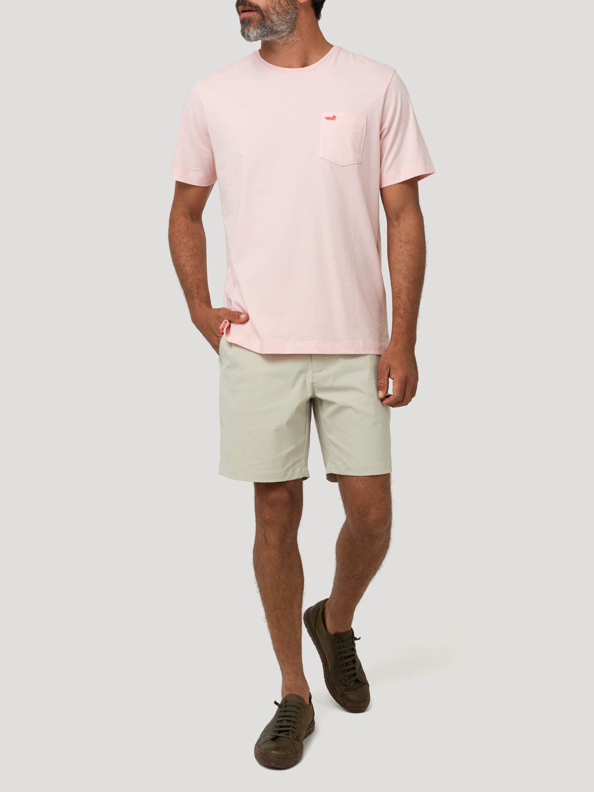 Polera Algodón Orgánico Hombre Basicpoc Naranjo Rockford