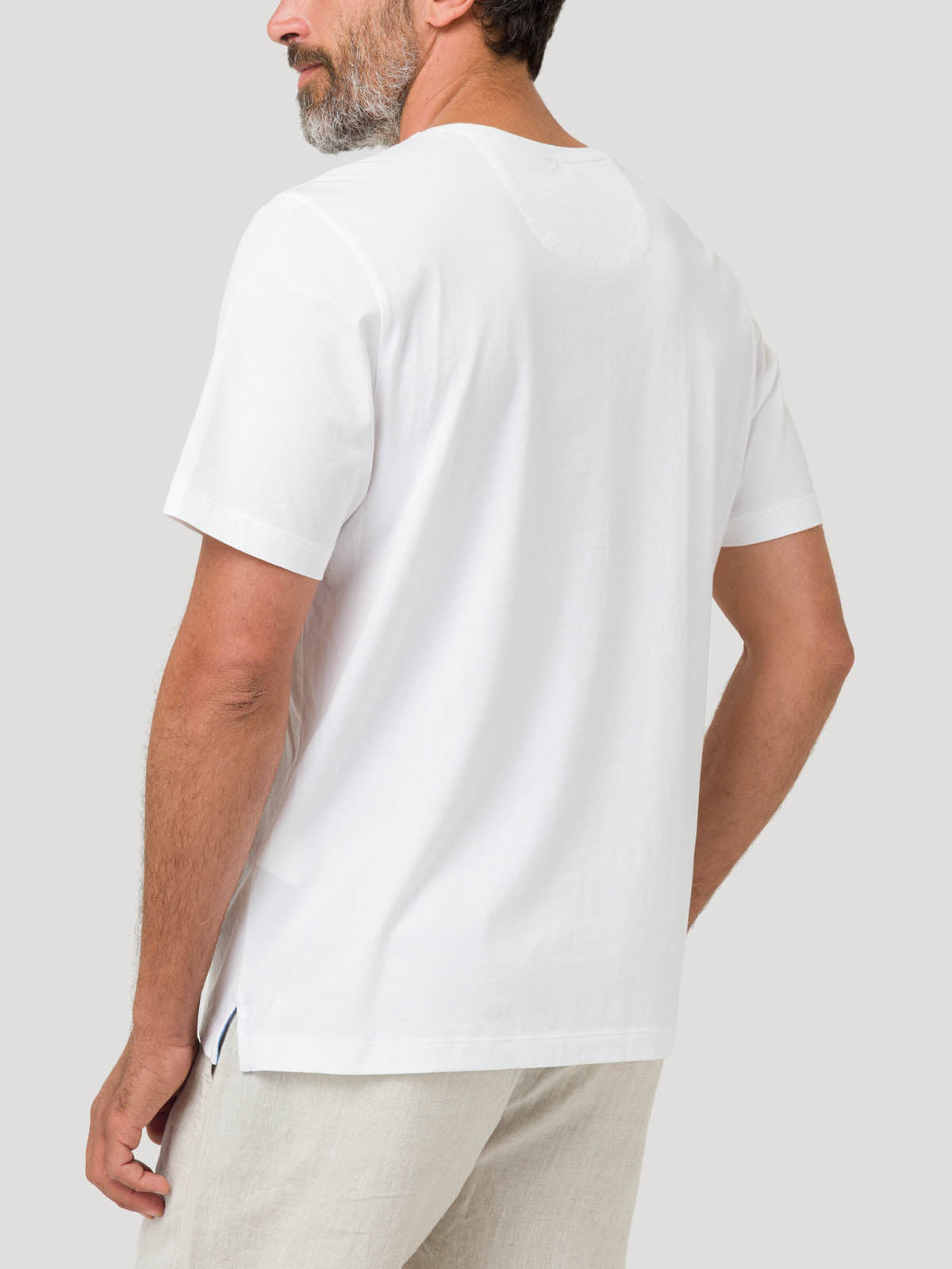 Polera Algodón Orgánico Hombre Basic Blanco Rockford
