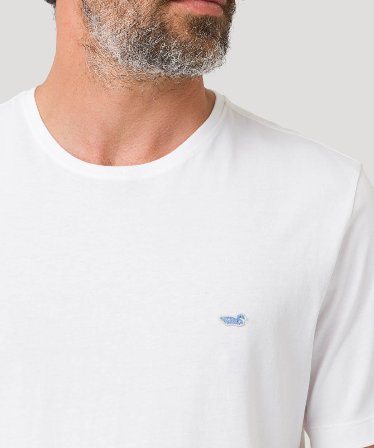 Polera Algodón Orgánico Hombre Basic Blanco Rockford