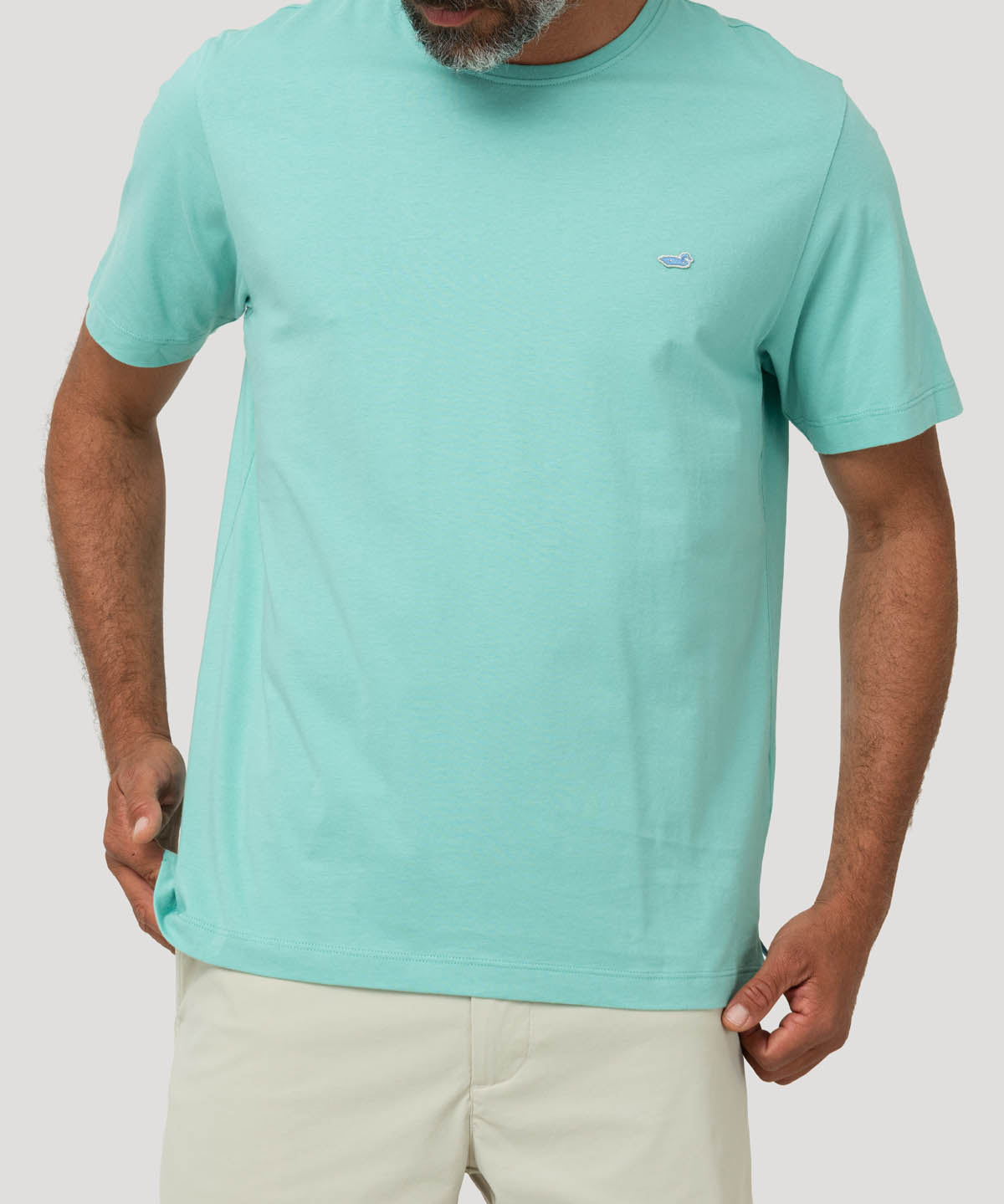 Polera Algodón Orgánico Hombre Basic Verde Rockford