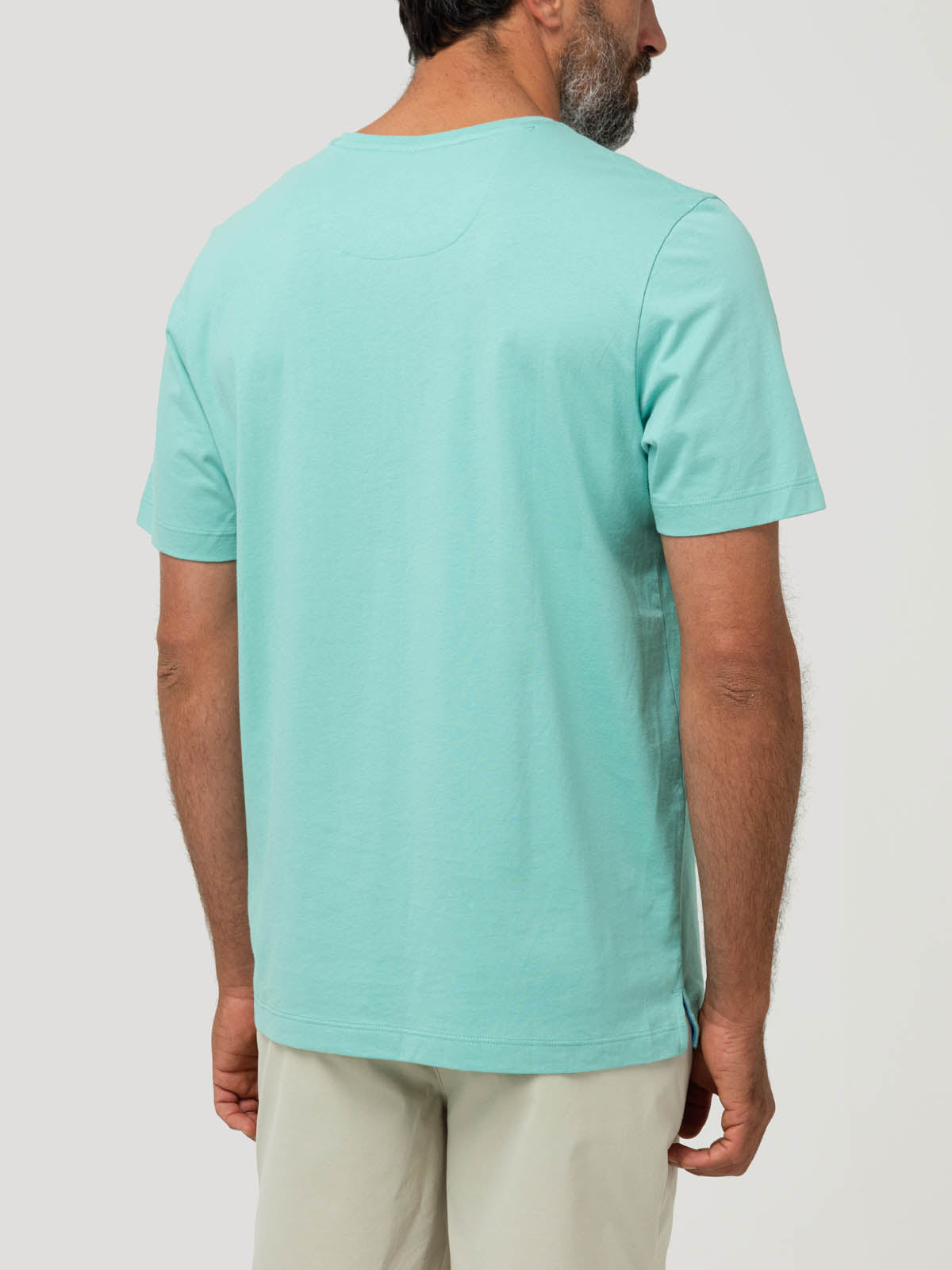 Polera Algodón Orgánico Hombre Basic Verde Rockford