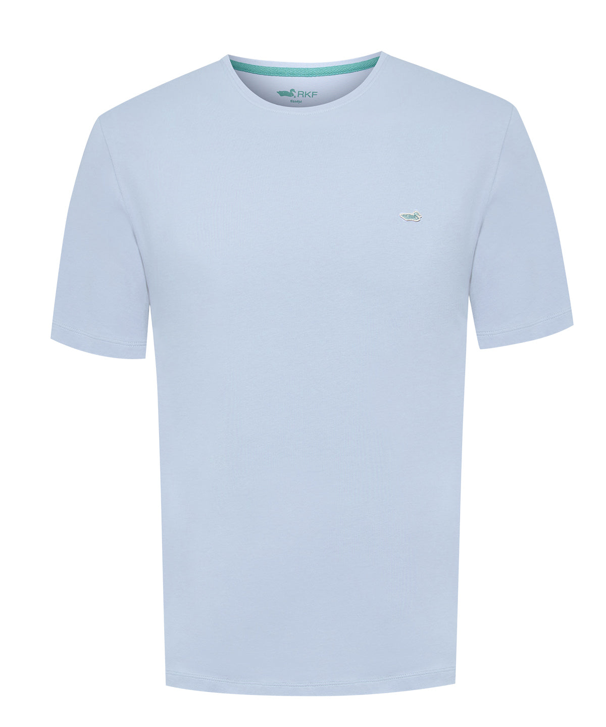 Polera Algodón Orgánico Hombre Basic Celeste Rockford