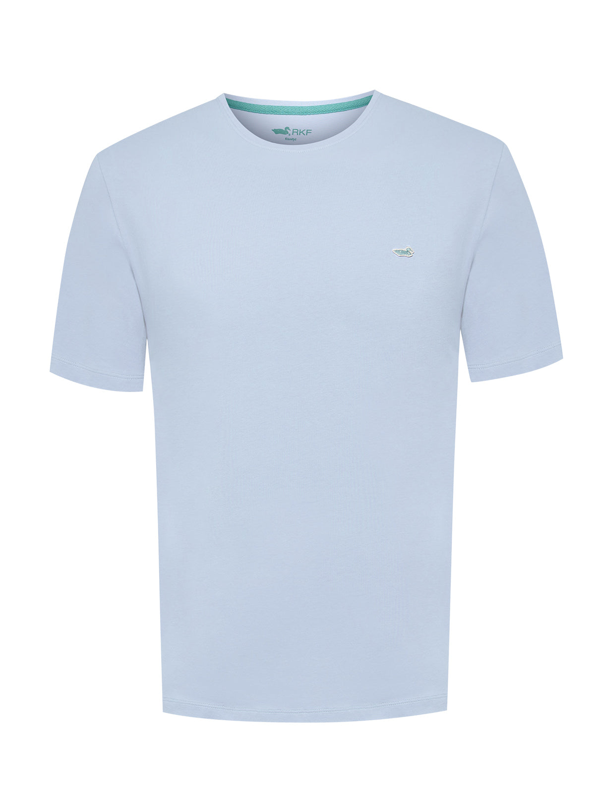 Polera Algodón Orgánico Hombre Basic Celeste Rockford