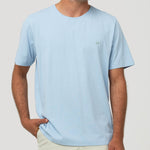 Polera Algodón Orgánico Hombre Basic Celeste Rockford
