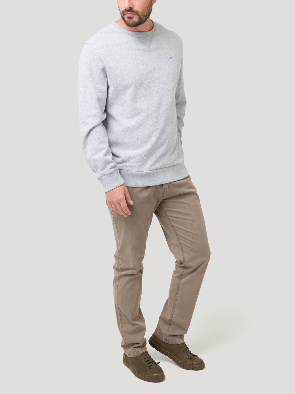 Polerón Algodón Orgánico Hombre Frateli Gris Rockford