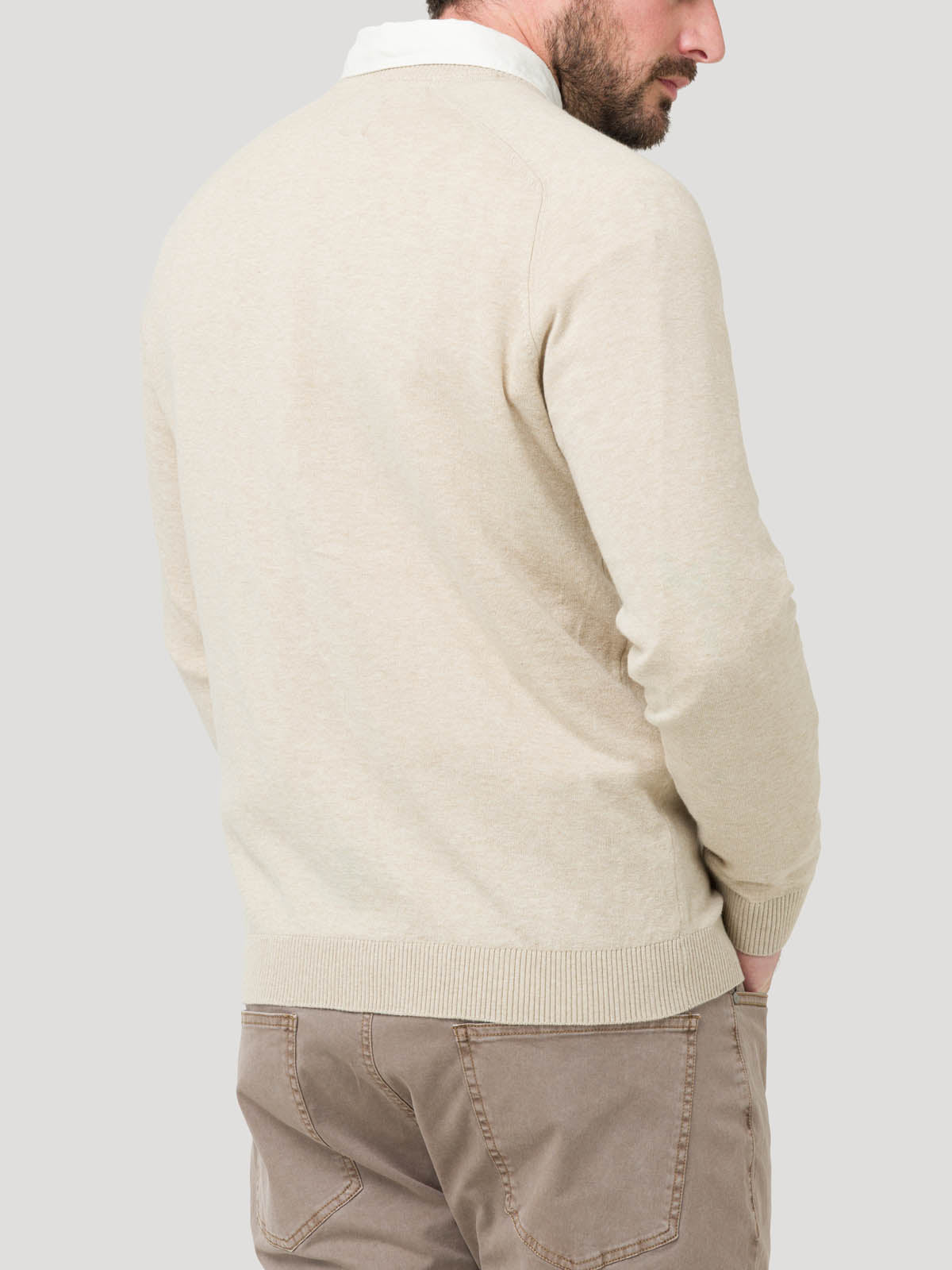 Sweater Algodón Orgánico Hombre Angri Beige Rockford