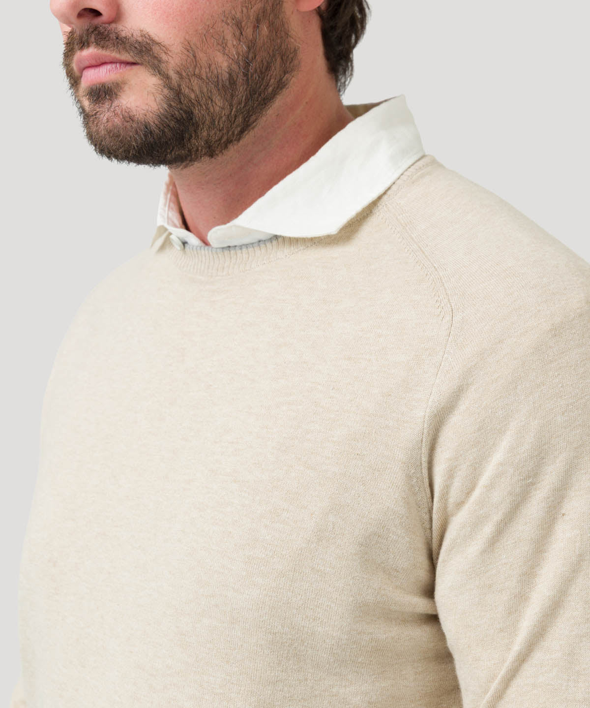 Sweater Algodón Orgánico Hombre Angri Beige Rockford