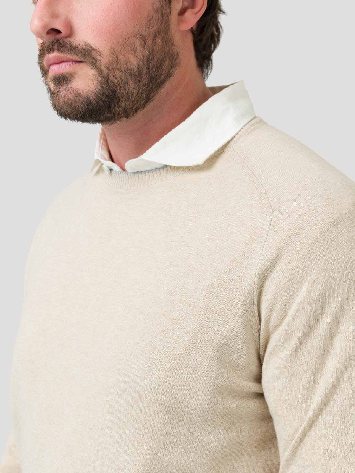 Sweater Algodón Orgánico Hombre Angri Beige Rockford
