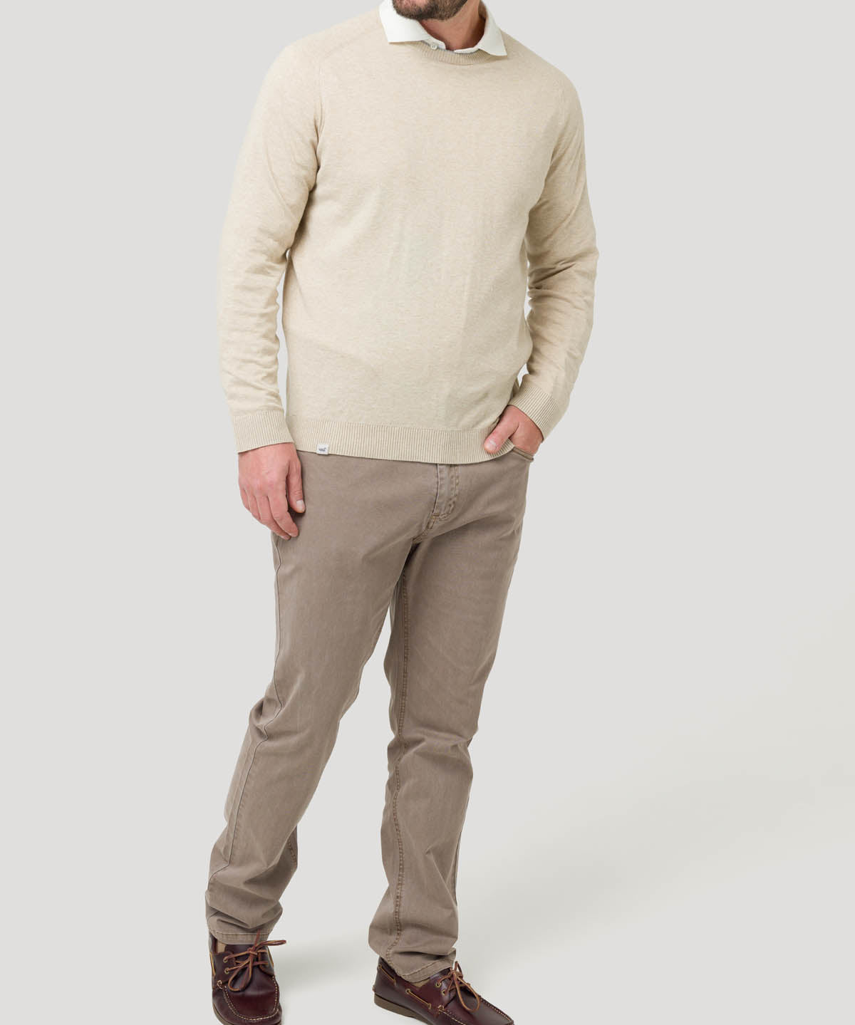 Sweater Algodón Orgánico Hombre Angri Beige Rockford