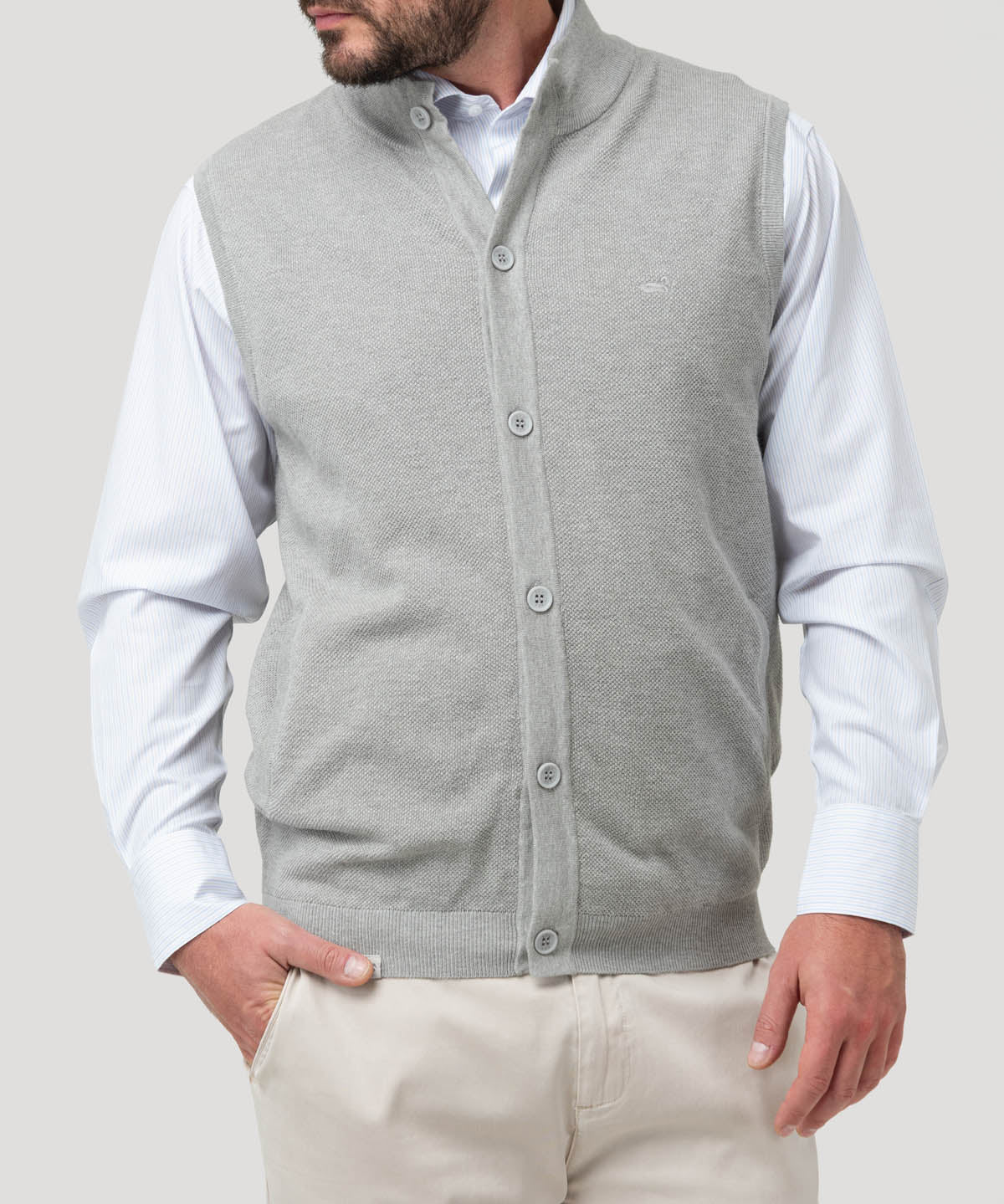 Sweater Algodón Orgánico Hombre Vera Gris Rockford
