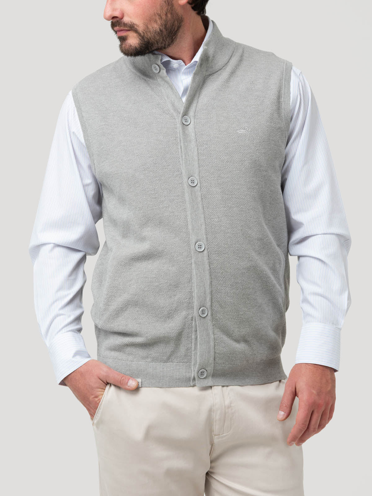 Sweater Algodón Orgánico Hombre Vera Gris Rockford