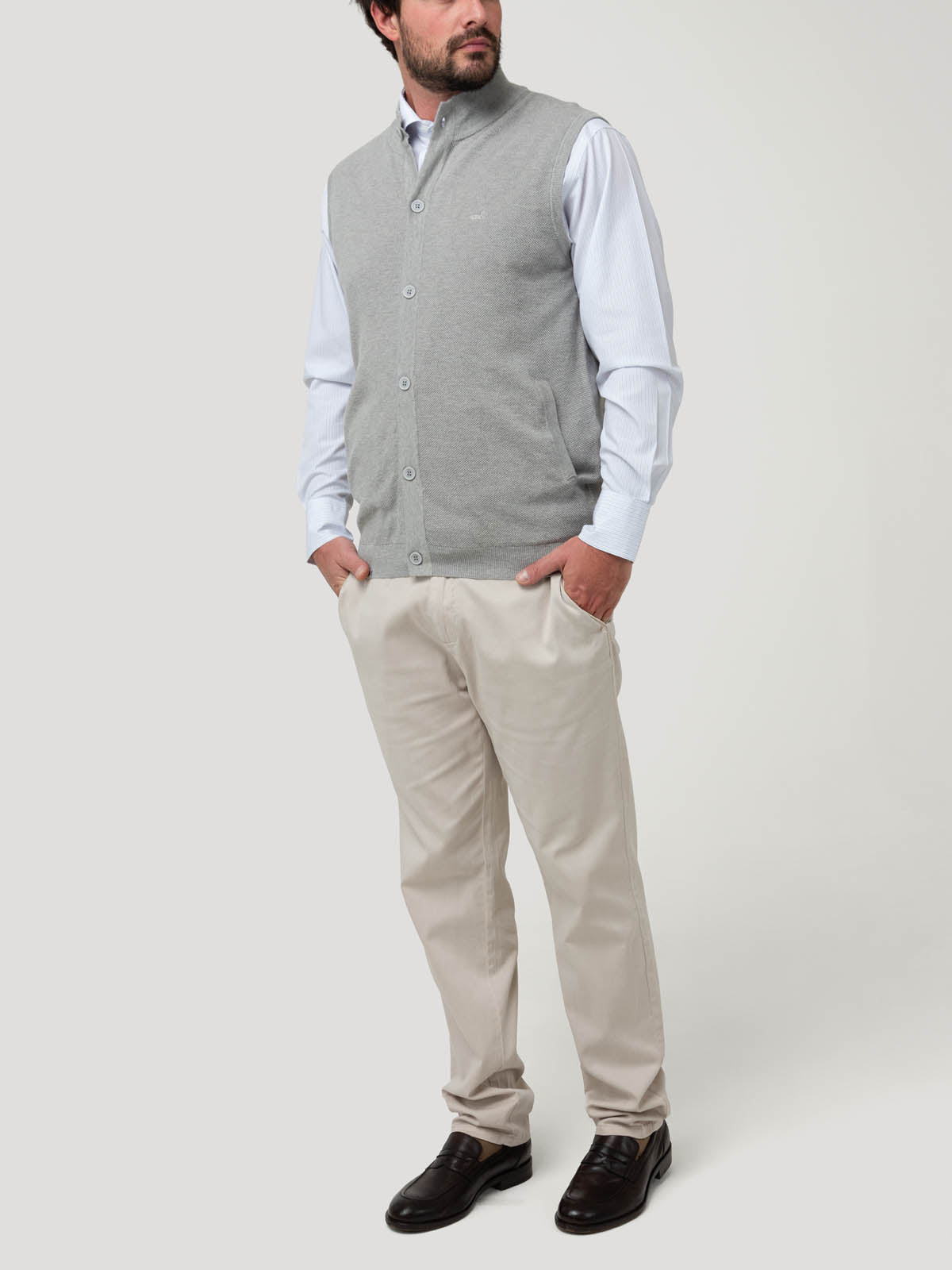 Sweater Algodón Orgánico Hombre Vera Gris Rockford