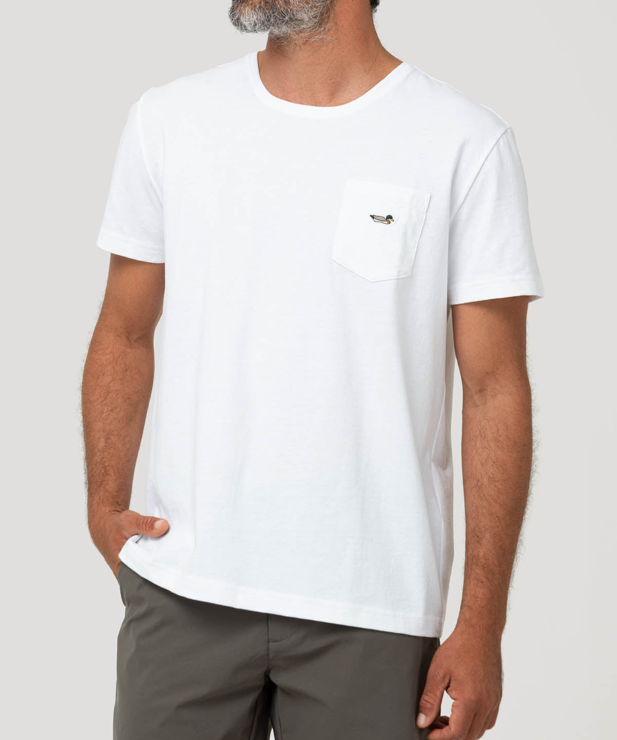 Polera Algodón Orgánico Hombre Drake Blanco Rockford