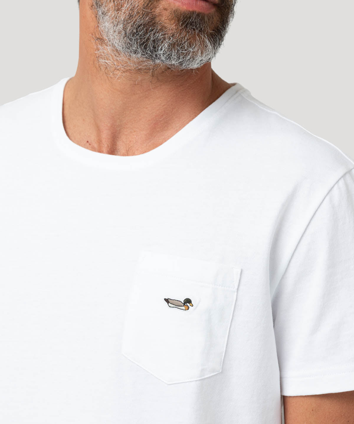 Polera Algodón Orgánico Hombre Drake Blanco Rockford