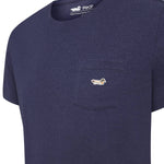 Polera Algodón Orgánico Hombre Drake Azul Rockford