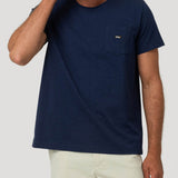 Polera Algodón Orgánico Hombre Drake Azul Rockford