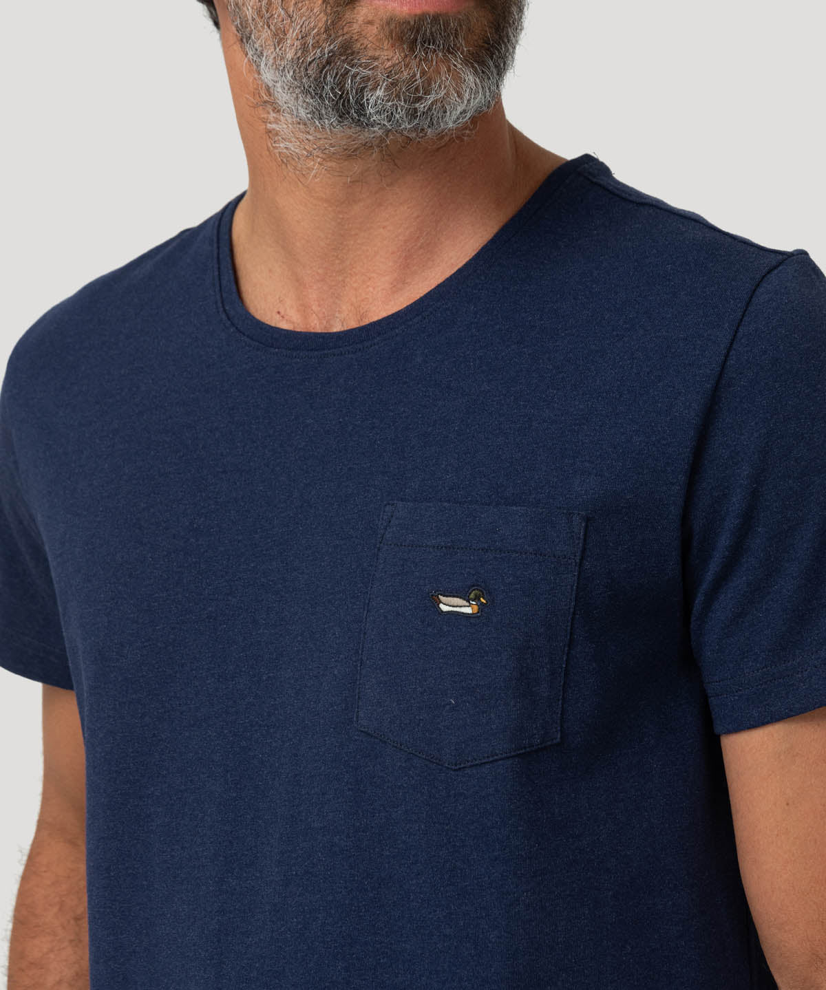 Polera Algodón Orgánico Hombre Drake Azul Rockford