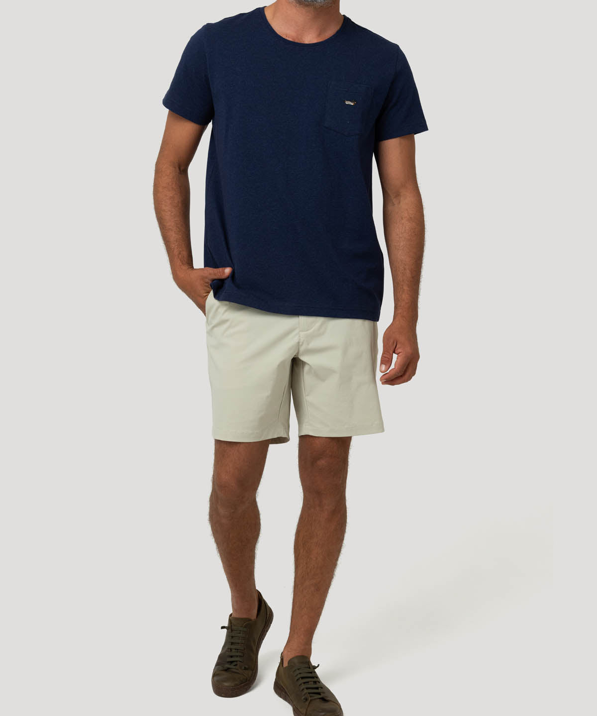 Polera Algodón Orgánico Hombre Drake Azul Rockford