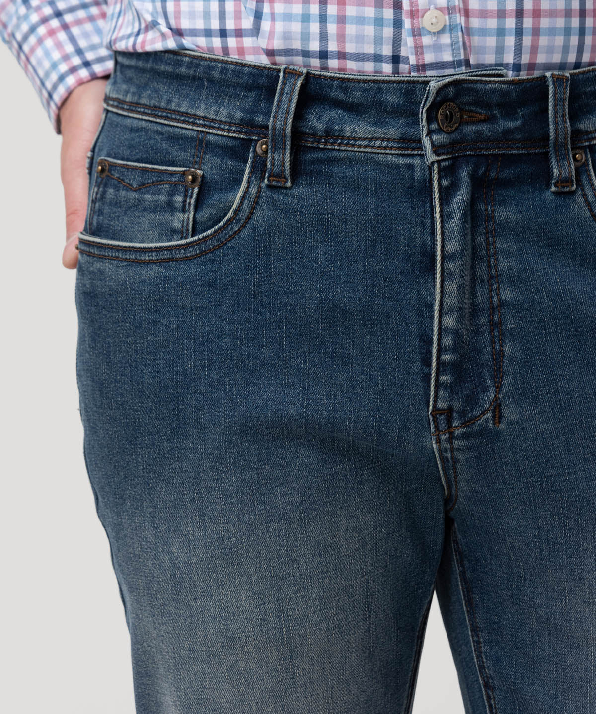 Jeans Algodón Reciclado Hombre Five Azul Rockford