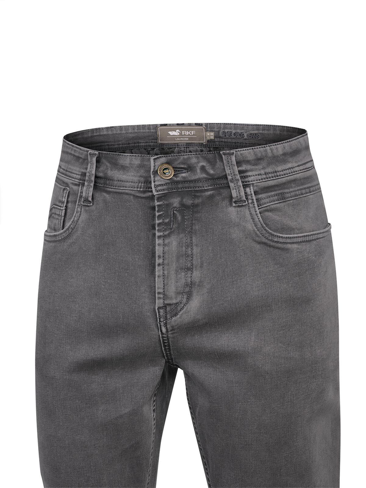 Jeans Algodón Reciclado Hombre Baycolor Gris Rockford