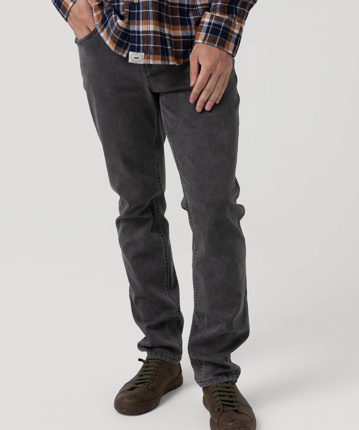 Jeans Algodón Reciclado Hombre Baycolor Gris Rockford