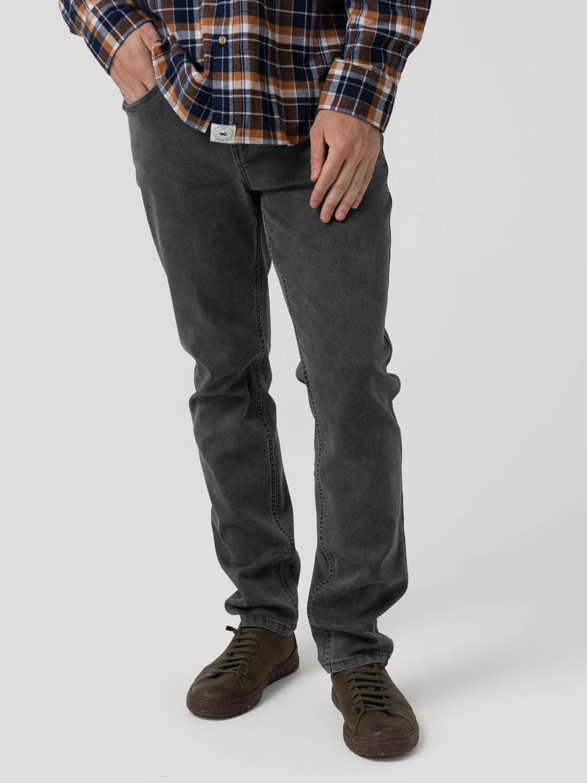 Jeans Algodón Reciclado Hombre Baycolor Gris Rockford