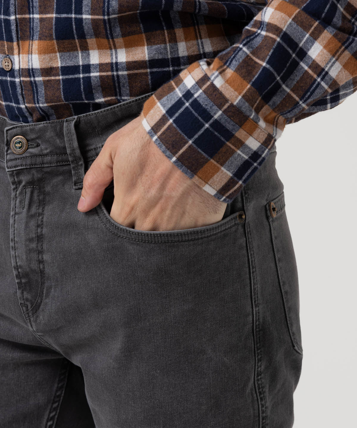 Jeans Algodón Reciclado Hombre Baycolor Gris Rockford