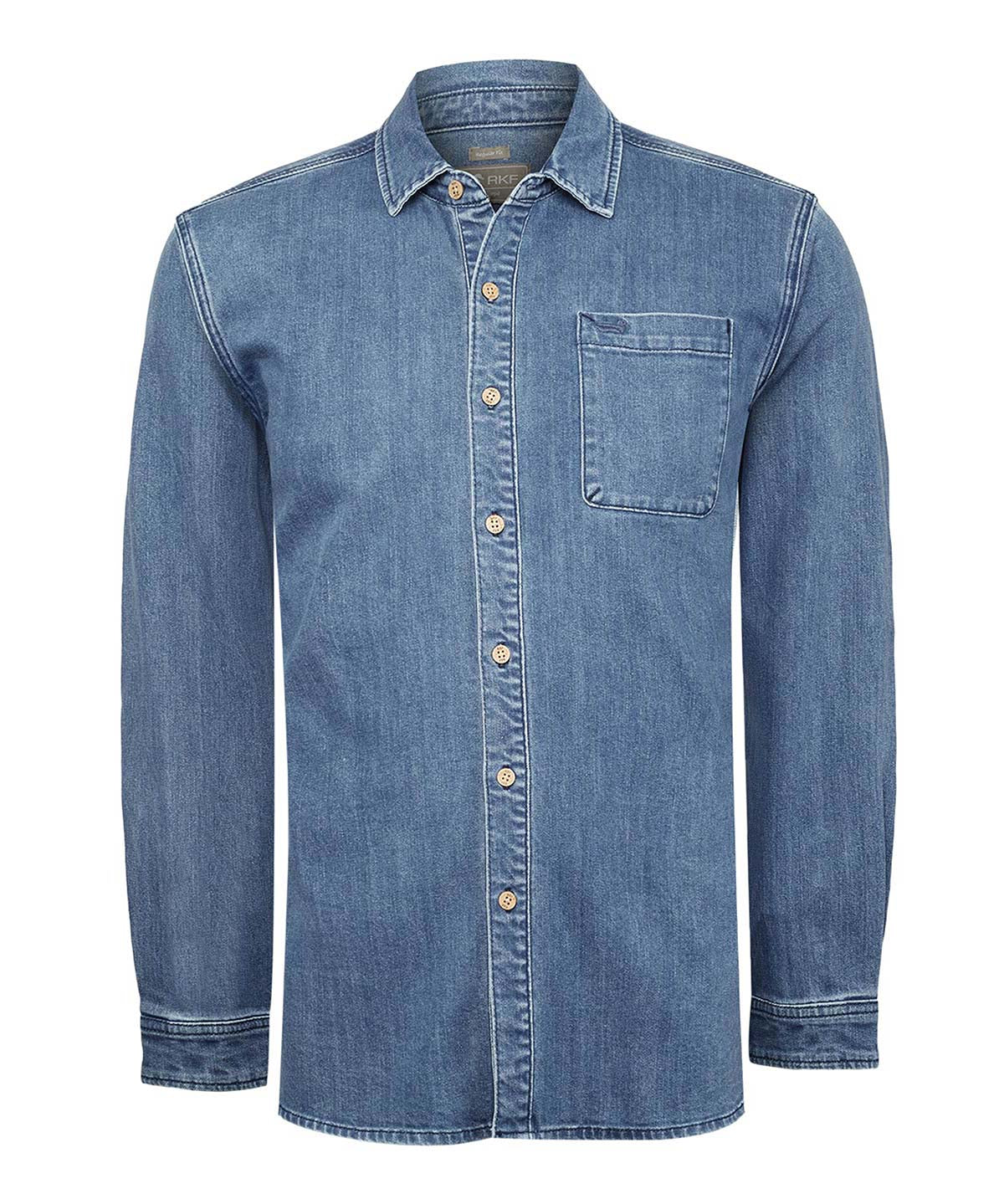 Camisa Algodón Reciclado Hombre Denim Azul Rockford