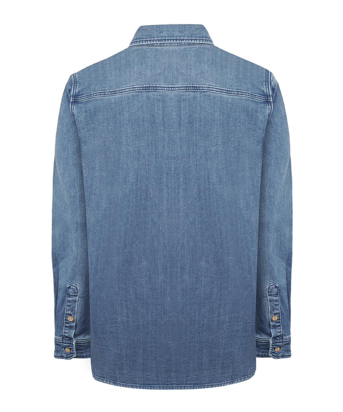 Camisa Algodón Reciclado Hombre Denim Azul Rockford