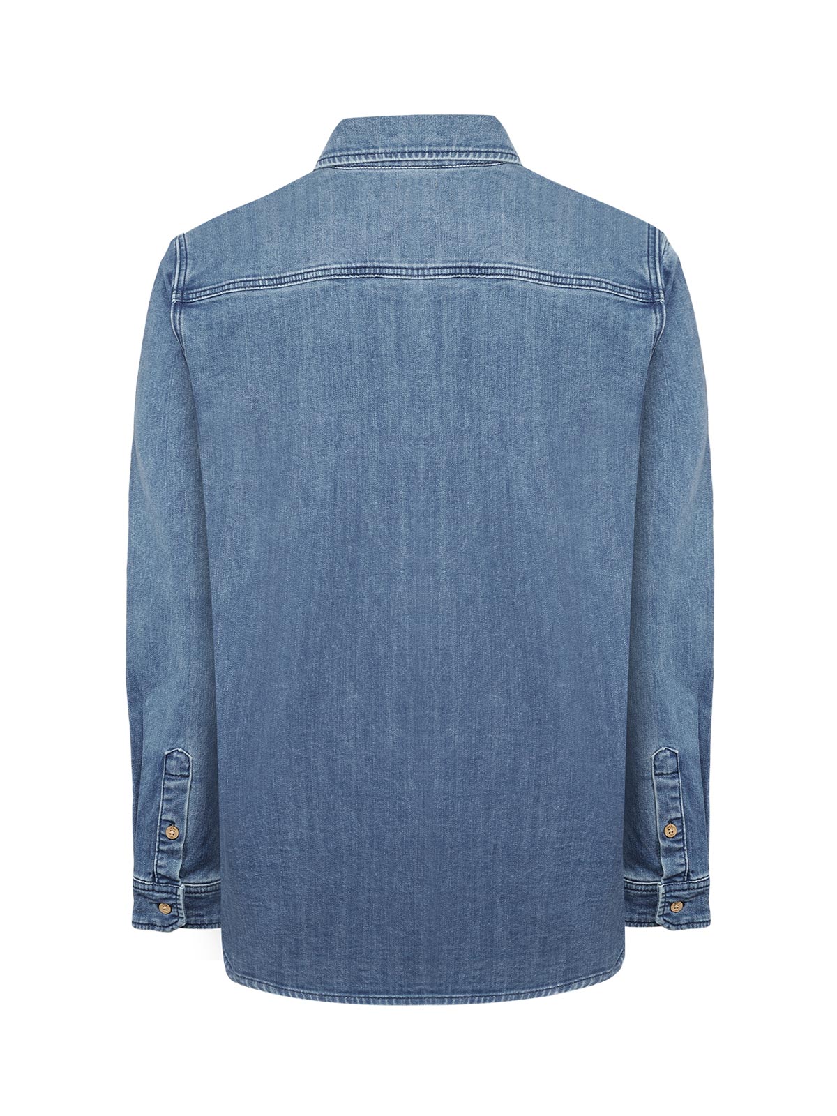 Camisa Algodón Reciclado Hombre Denim Azul Rockford