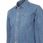 Camisa Algodón Reciclado Hombre Denim Azul Rockford