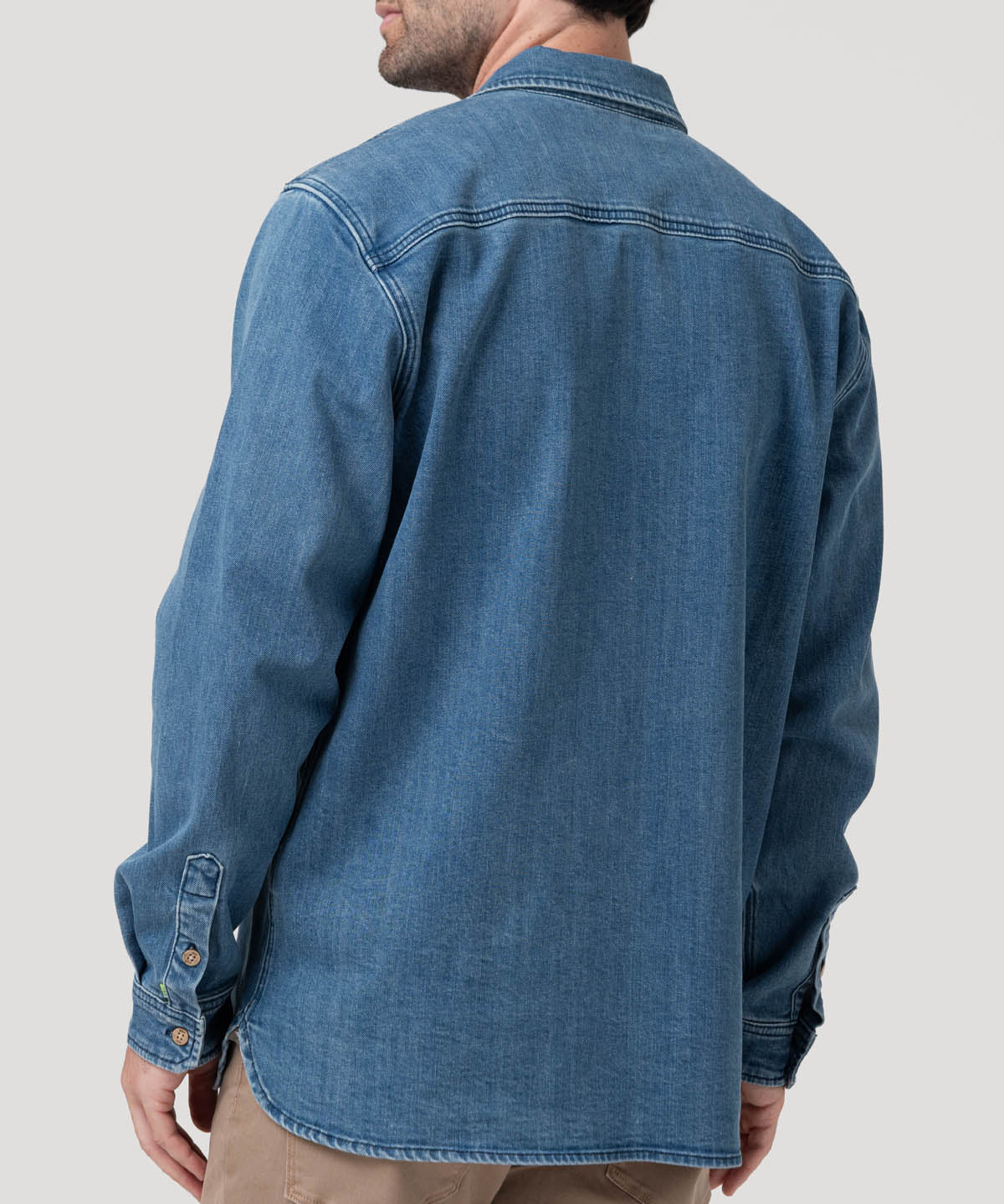 Camisa Algodón Reciclado Hombre Denim Azul Rockford