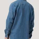 Camisa Algodón Reciclado Hombre Denim Azul Rockford