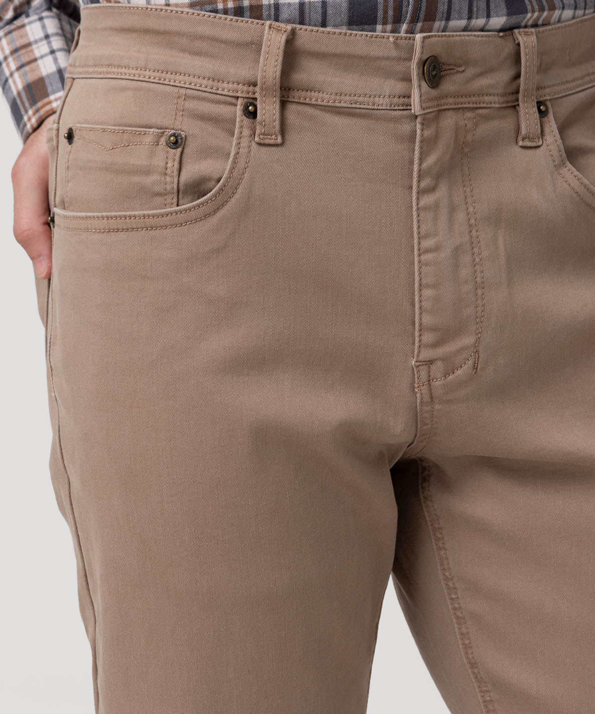 Jeans Algodón Reciclado Hombre Fivecolor Beige Rockford