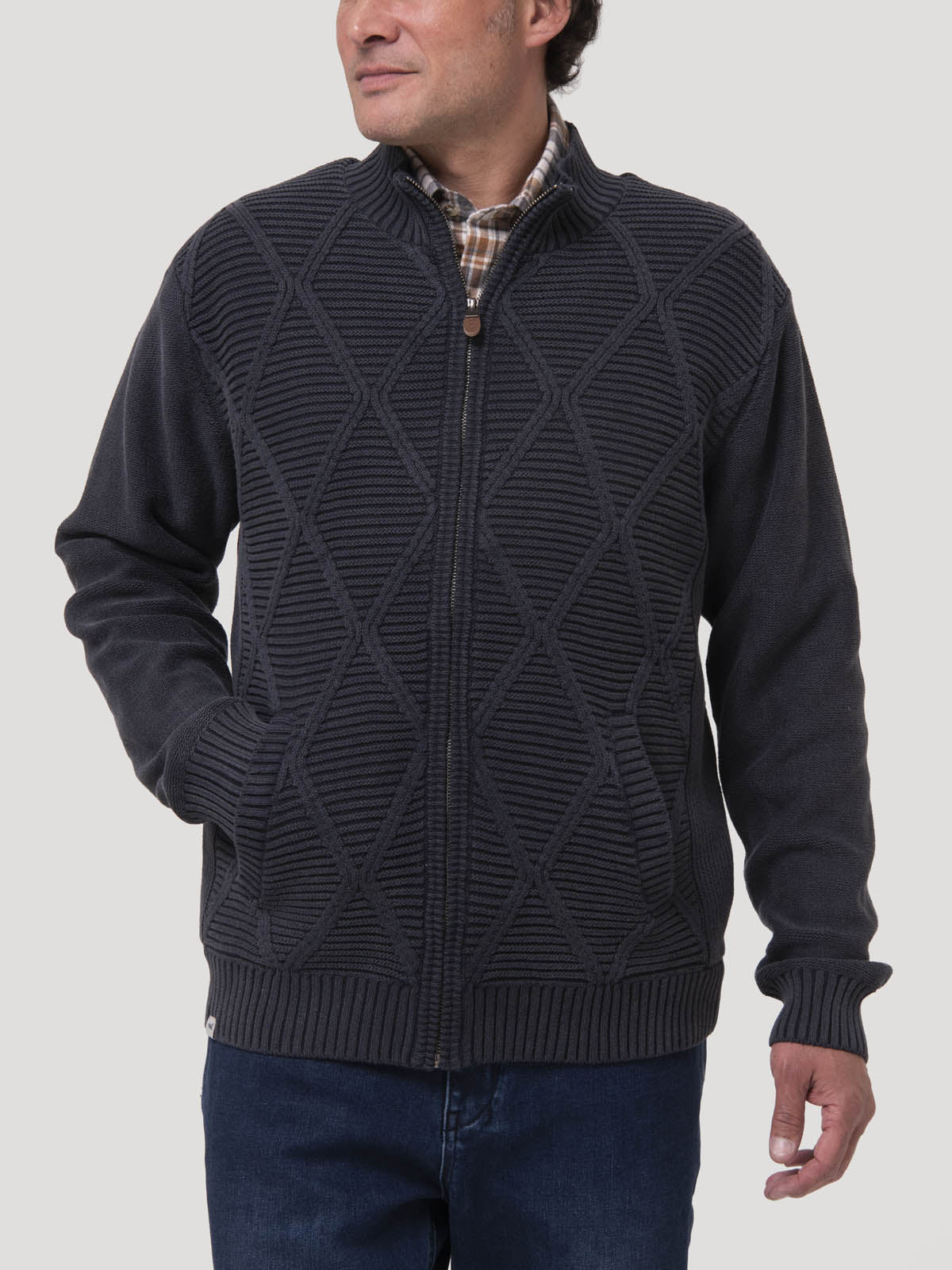 Sweater Algodón Orgánico Hombre Parker Azul Rockford