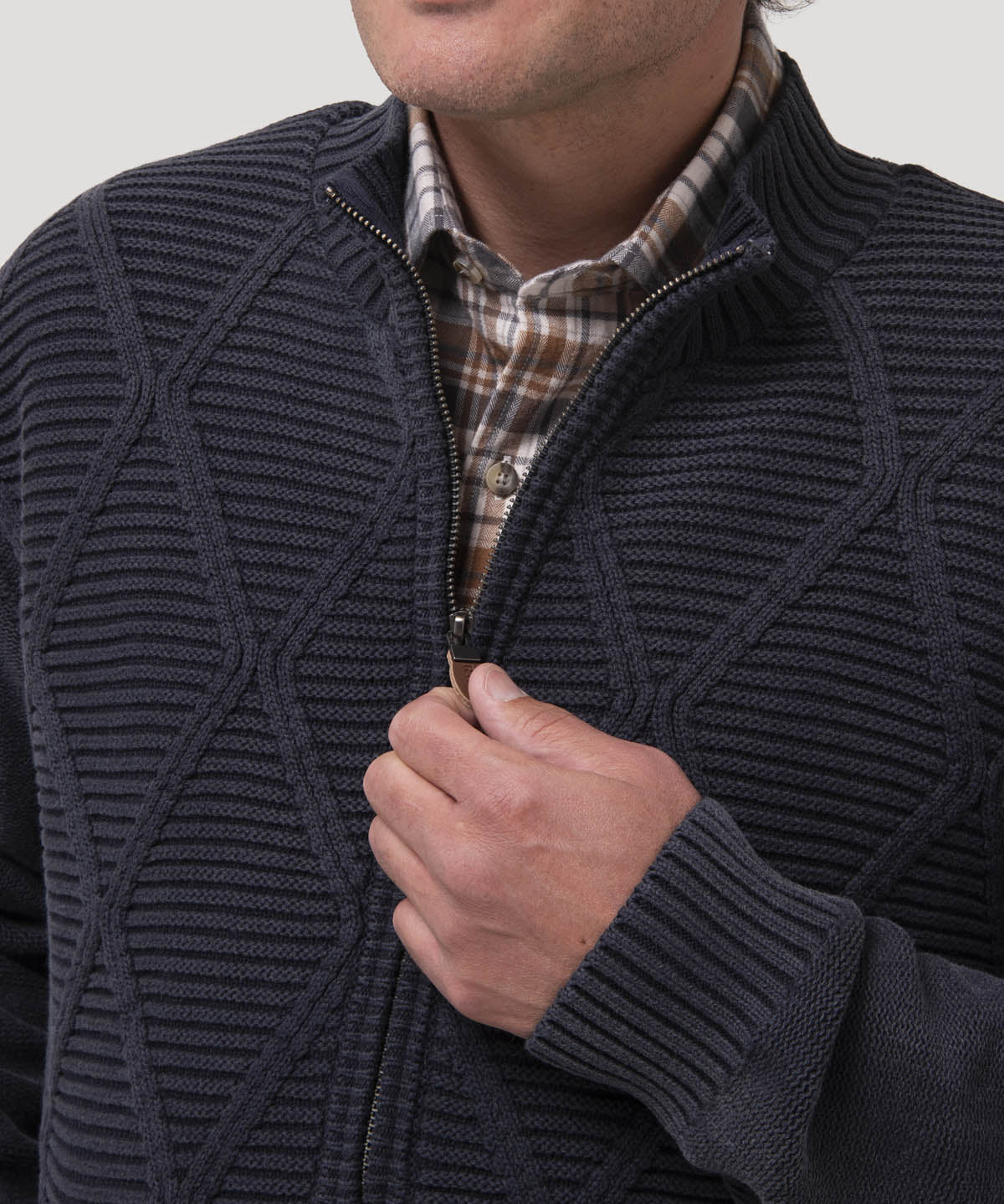 Sweater Algodón Orgánico Hombre Parker Azul Rockford